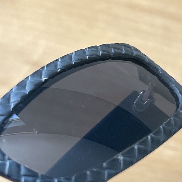 Bottega Veneta 08 Sunglasses Brown Basketweave Rectangle Lens BV 08NS 8J5 w Case